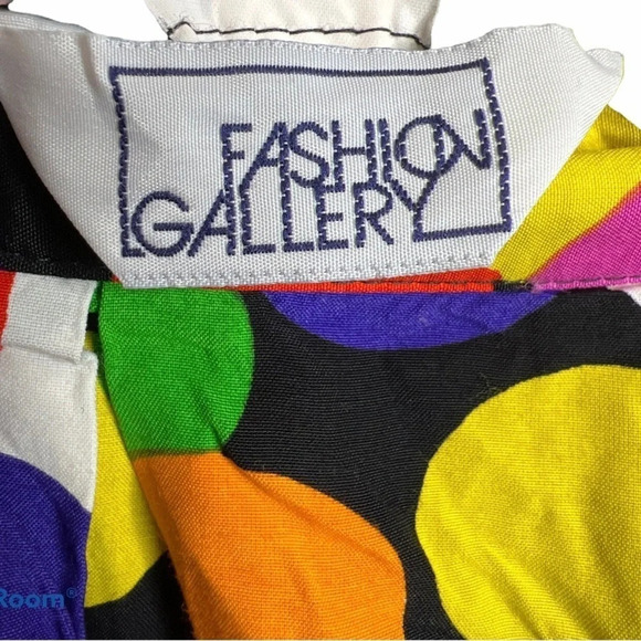 Vintage bold polka dots colourful Pallazo  pants Sz L - Picture 3 of 3